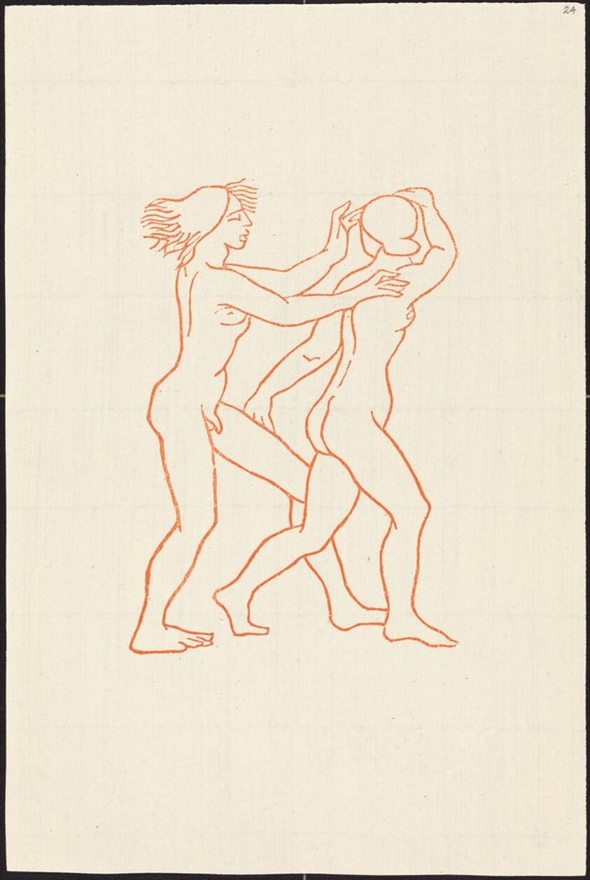 Second Book: Daphnis and Chloe Playing (Daphnis poursuivant Chloe)