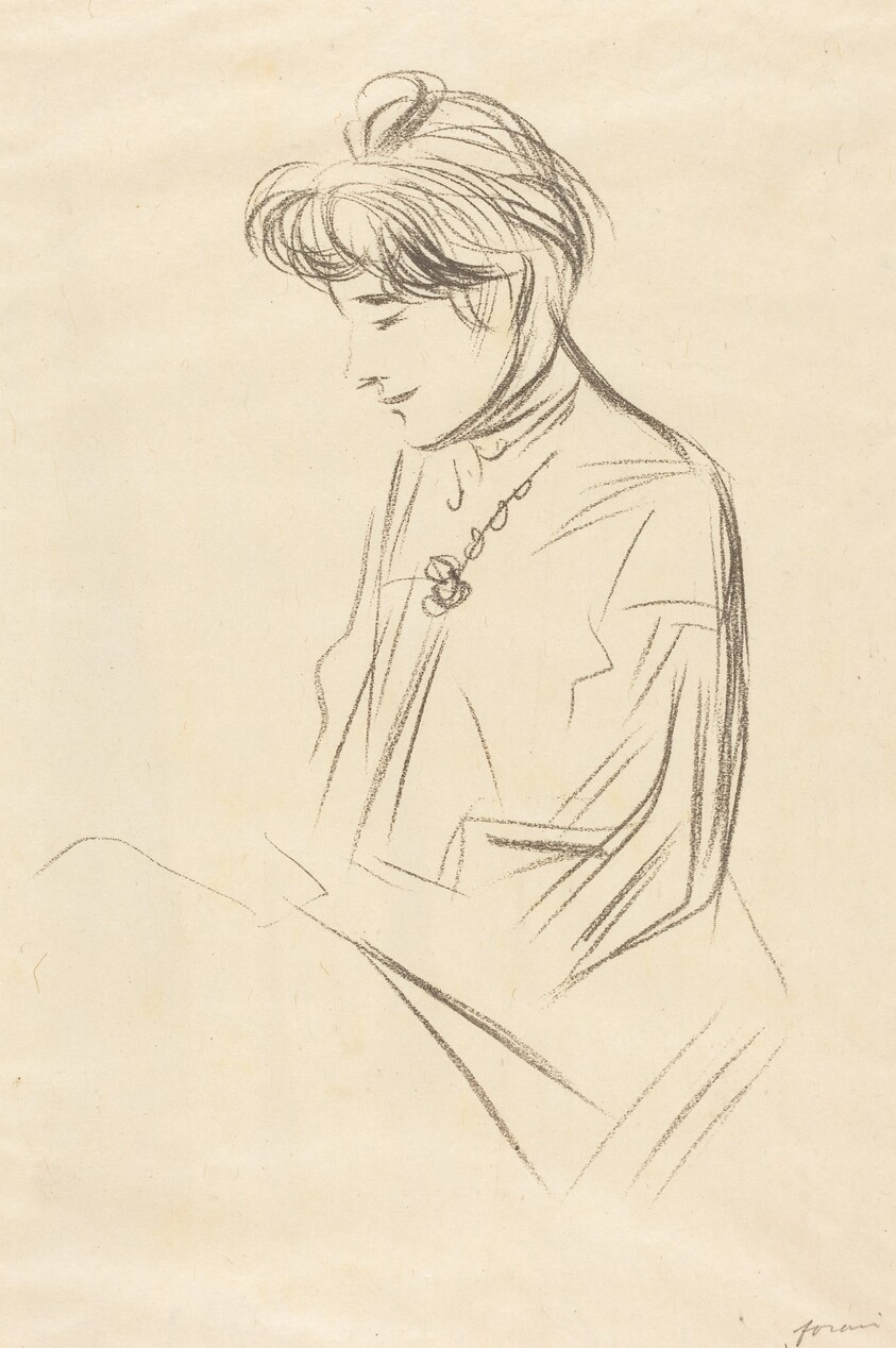 Etude de femme assise, en buste de profil (Study of a Seated Woman, Half-Length in Profile)
