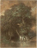 Bathers by a Giant Oak, Constant Troyon, c. 1842/1844