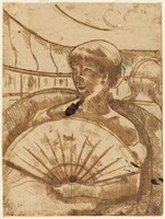 In the Opera Box [verso], Mary Cassatt, 1880