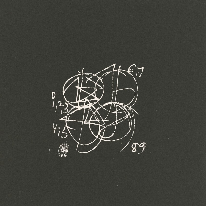 White Numbers Zero Through Nine III