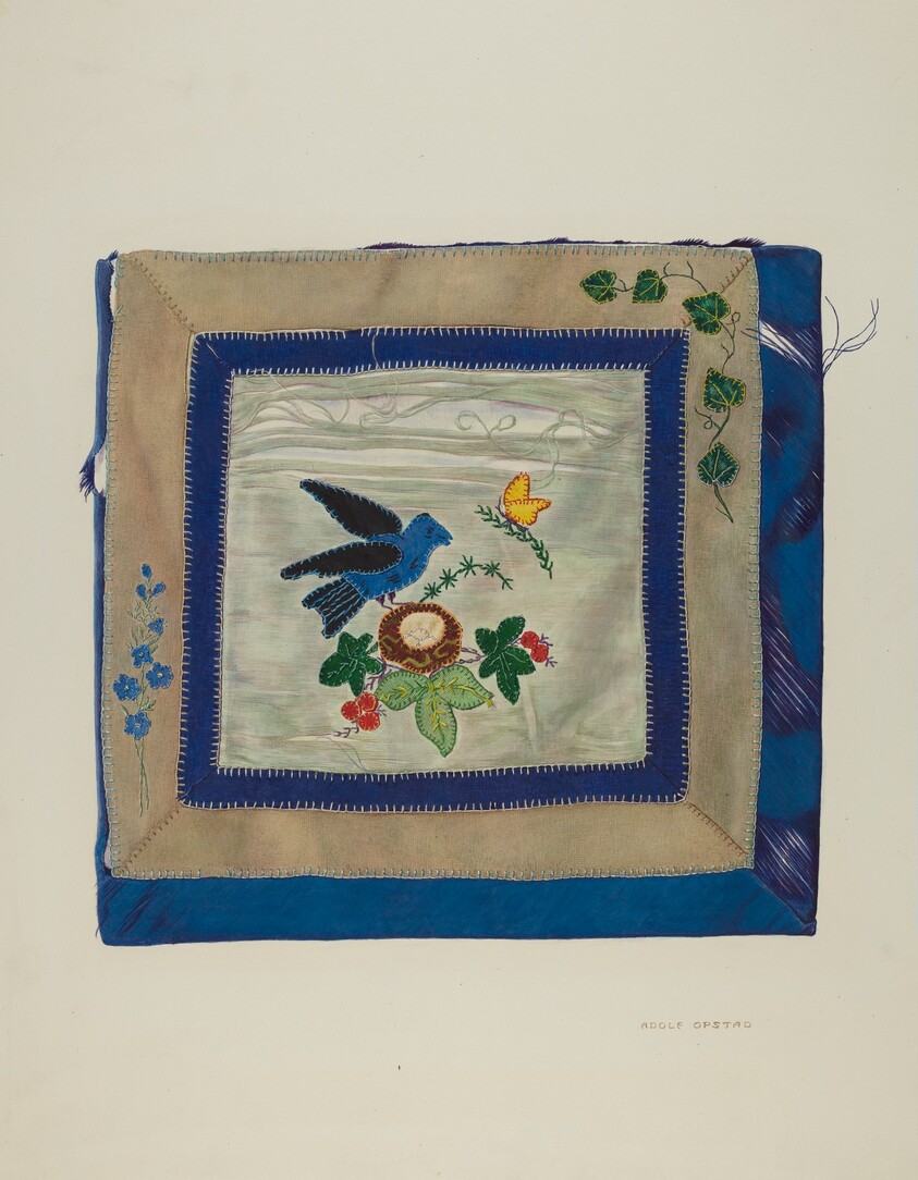 Coverlet (Detail of Bluebird)
