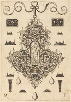 Large Pendant, Prudence Standing at Centre, Daniel Mignot, 1593