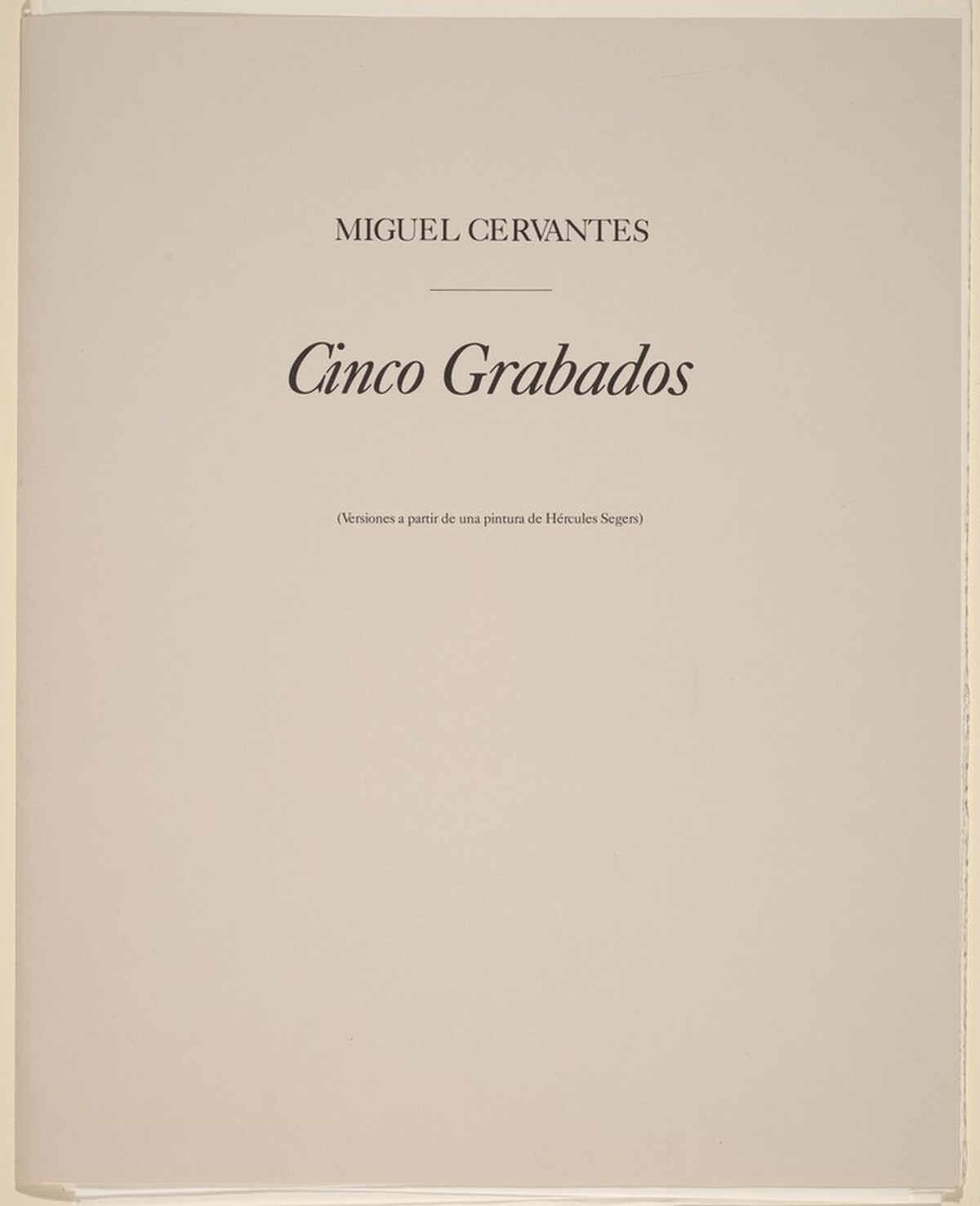 Cinco Grabados (Five Prints)