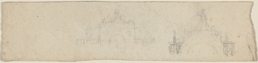 Studies for a Triumphal Arch Surmounted by Britannia [recto and verso]