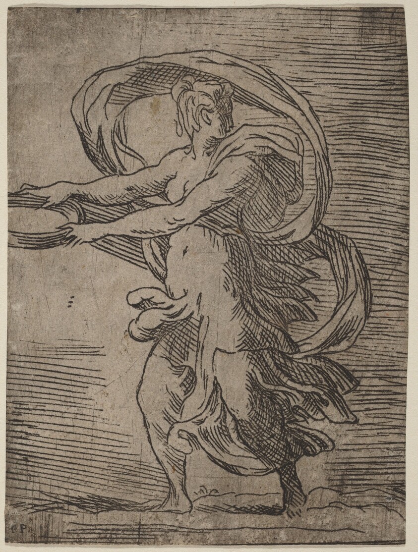 Woman Carrying a Tray