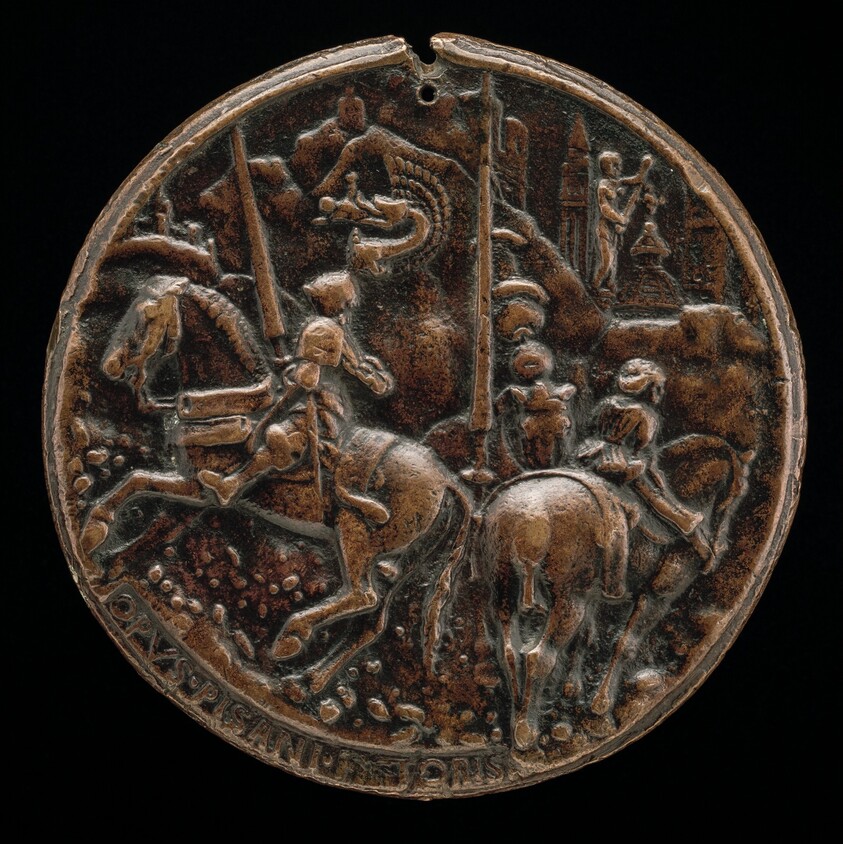 Filippo Maria Visconti Riding in a Mountainous Landscape [reverse]