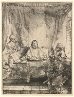 Christ at Emmaus: the Larger Plate, Rembrandt van Rijn, 1654