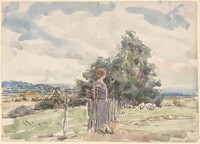 At the Gate, James McBey, 1924