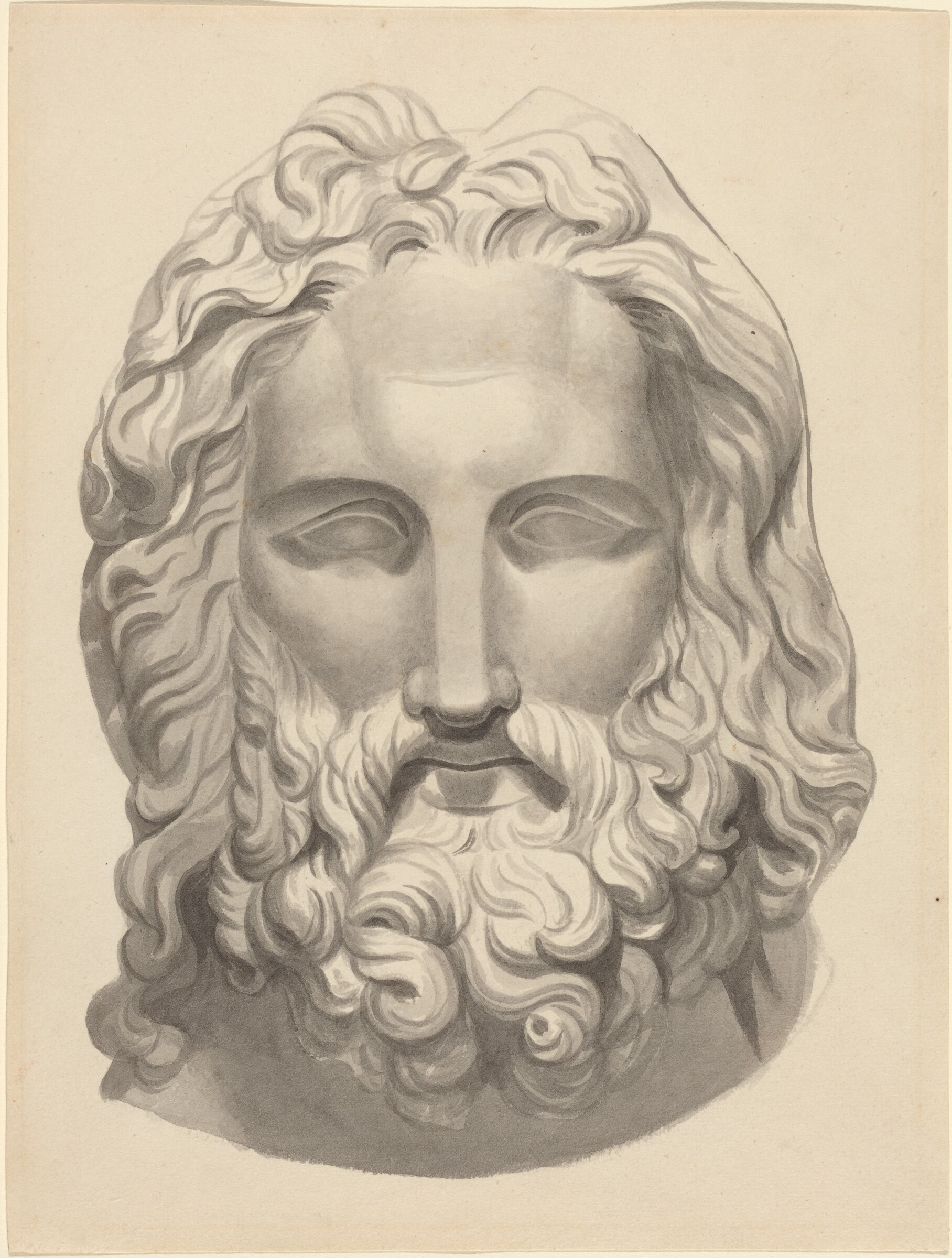 Antique Bearded Head, John Flaxman