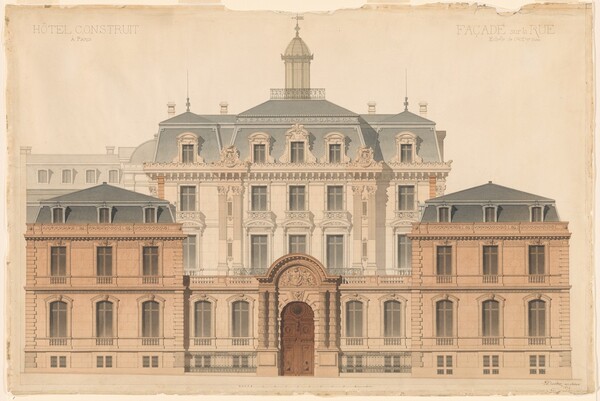 Presentation Drawing of the Hôtel de Camondo
