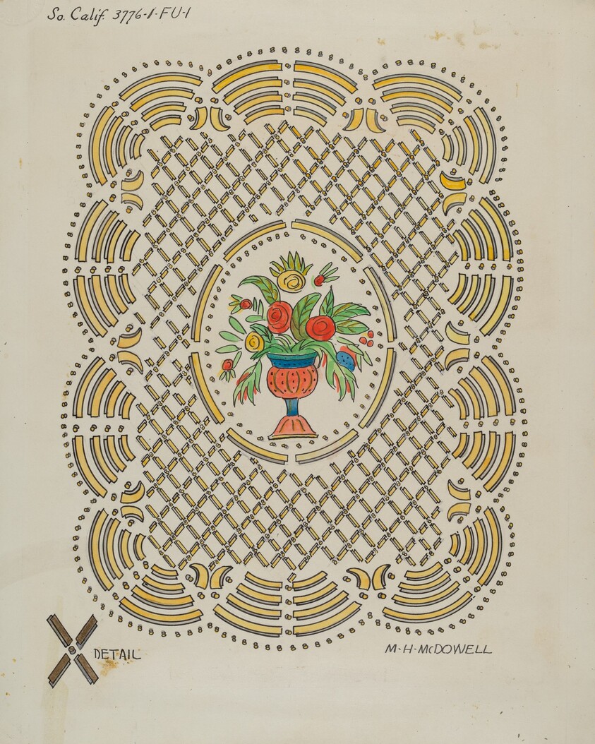 Design on Door of Seth Thomas Clock