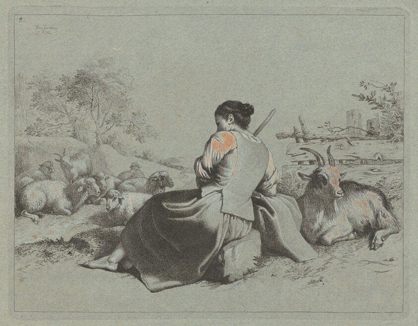 Seated Shepherdess
