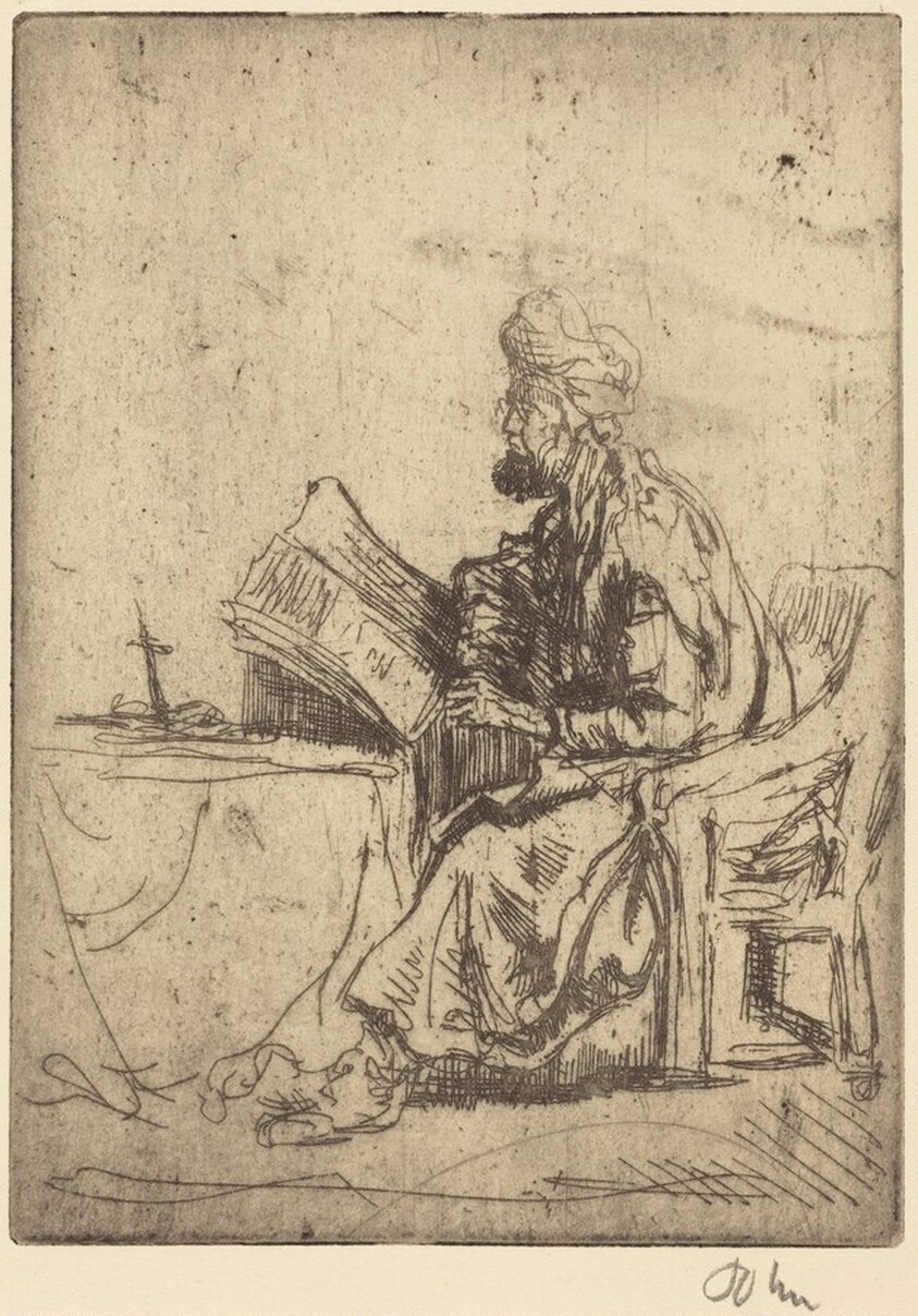 A Rabbi Studying