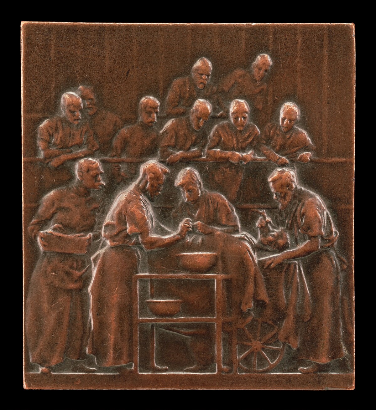 Monod Demonstrating a Procedure in the Operating Theatre [reverse]