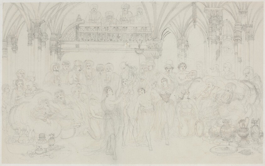 Interior: Dancing Girls Entertaining Chieftains