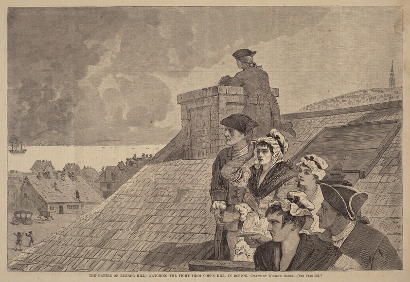 The Battle of Bunker-Hill - Watching the Fight from Copp's Hill, in Boston