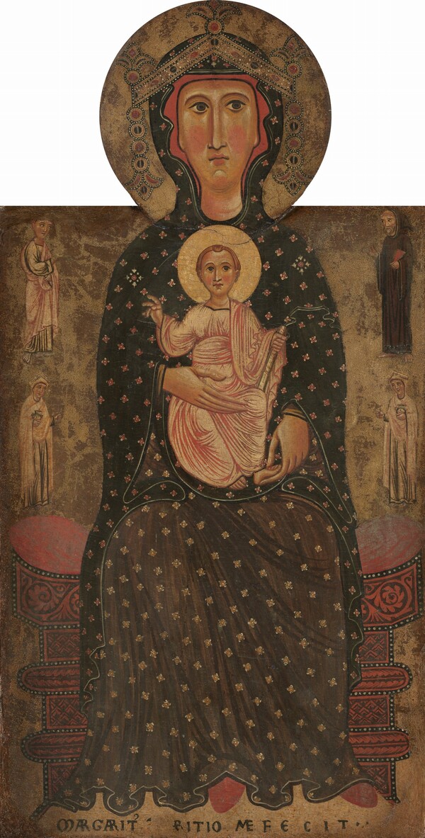 Madonna and Child Enthroned with Four Saints