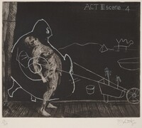 Act III, Scene 4, from Ubu Tells the Truth, William Kentridge, 1996-1997