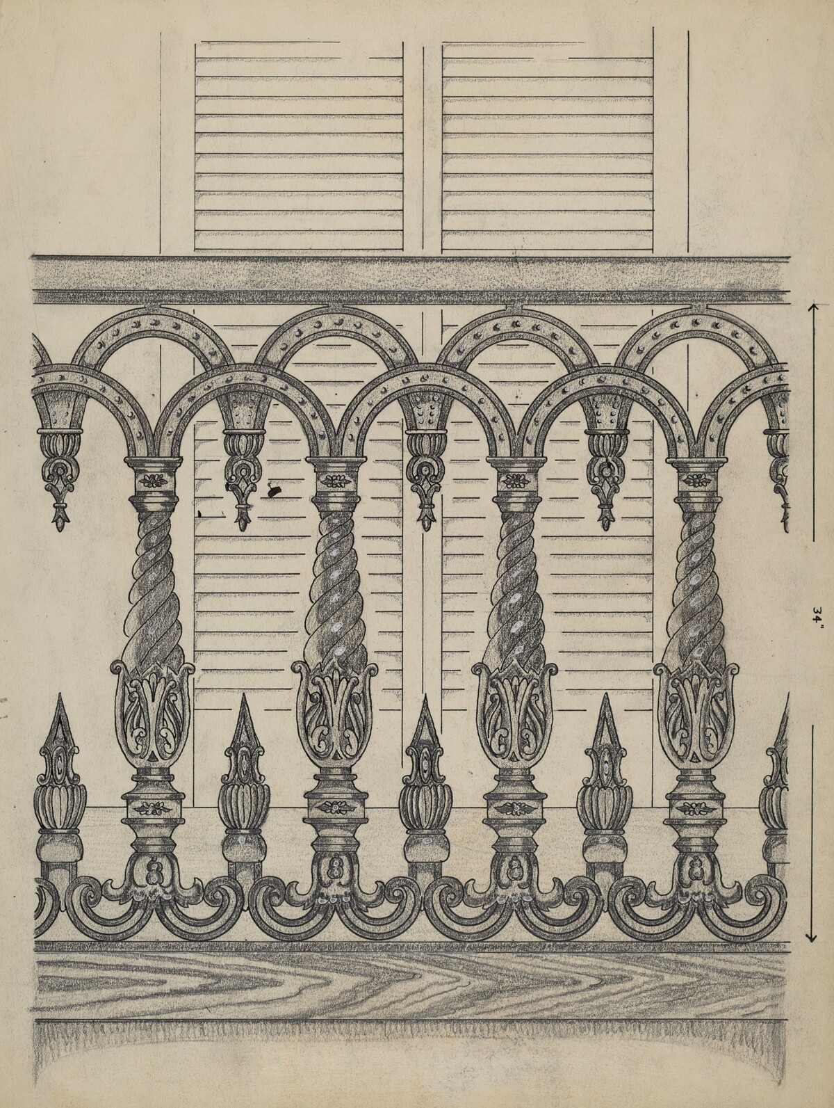 Cast Iron Balcony Rail