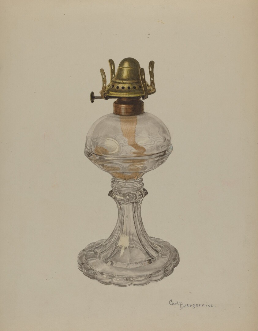 Glass Oil Lamp