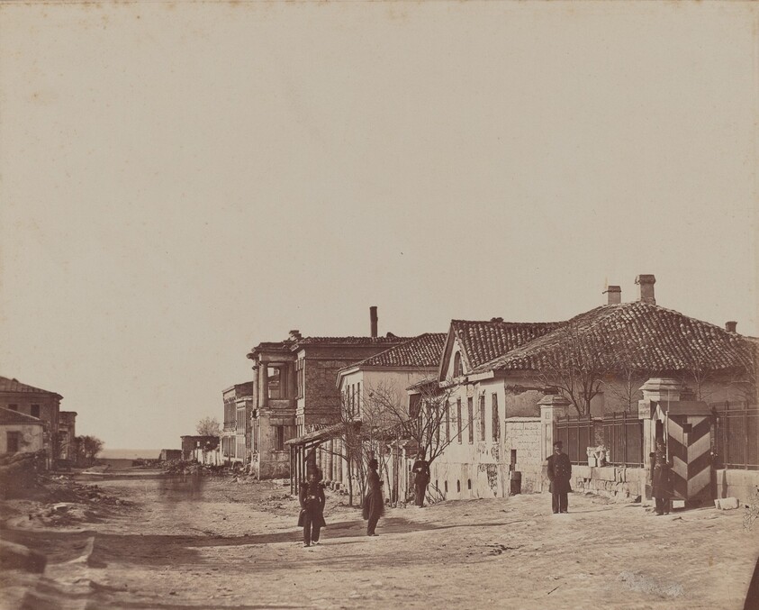 View of Street with Soldiers