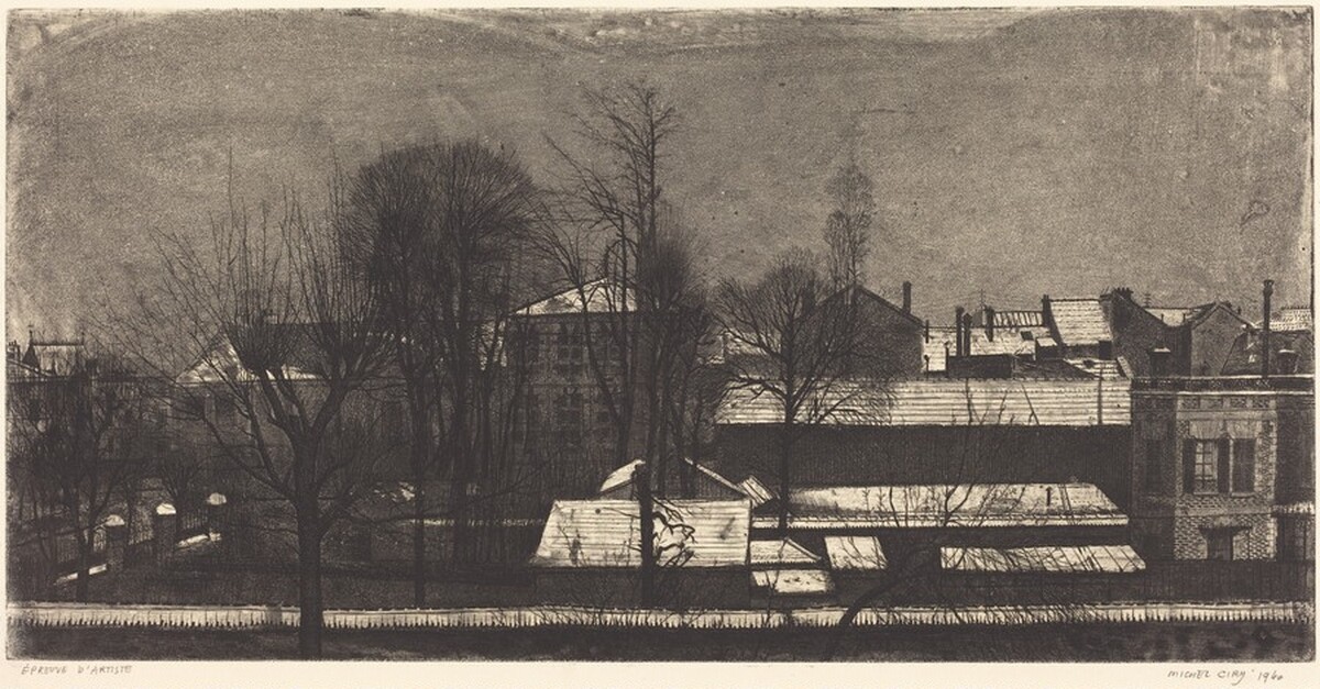 Les grands toits sous la neige