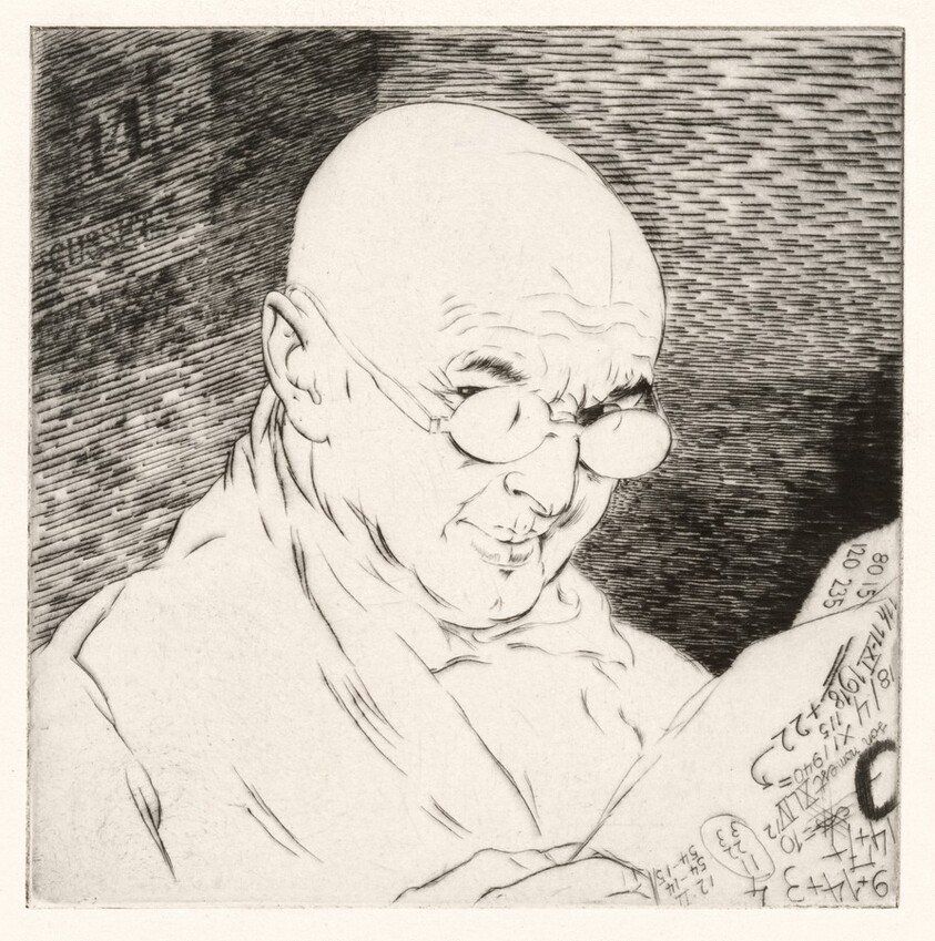 Le Numéraliste / Auto-portrait (Numerologist / Self-Portrait) [plate 14]