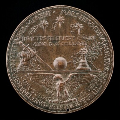 Eagle with Spread Wings Supporting a Platform of Symbolic Objects [reverse]