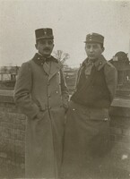Self-Portrait, Wounded, with Officer, André Kertész, January 1916