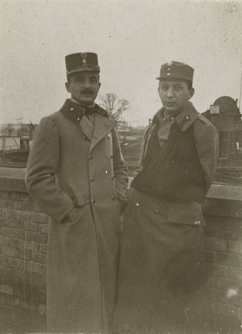 Self-Portrait, Wounded, with Officer