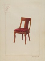 Mahogany chair, James M. Lawson, probably 1935