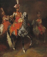 Mounted Trumpeters of Napoleon's Imperial Guard, Théodore Gericault, 1813/1814