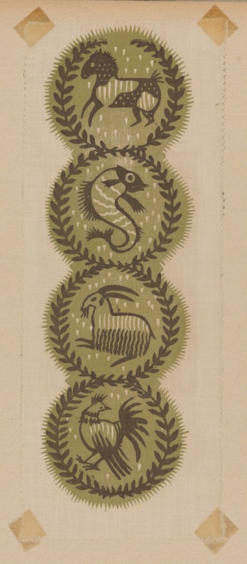 Horse, Fish, Goat, and Rooster