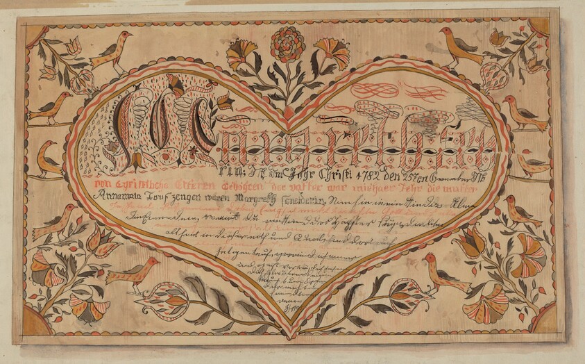 Fractur: Christening Certificate