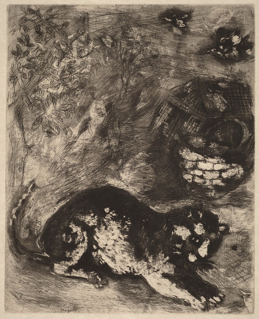 The Cat and the Two Sparrows