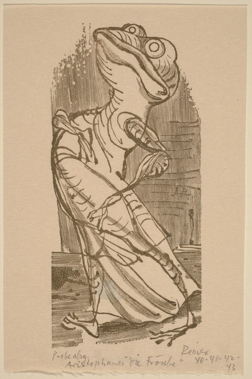 Illustration to Aristophanes, "Die Frosche"