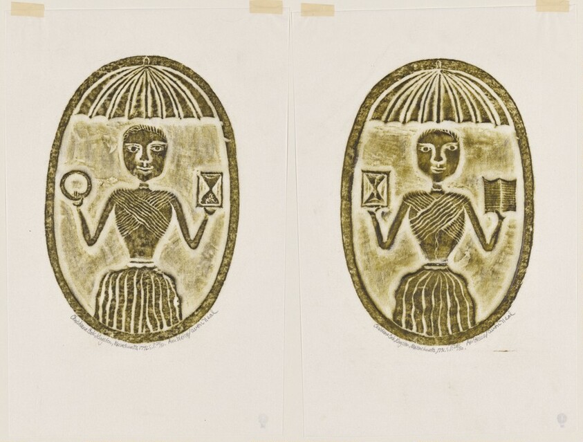 Christiana Cook from A Portfolio of Rubbings from Early American Stone Sculpture