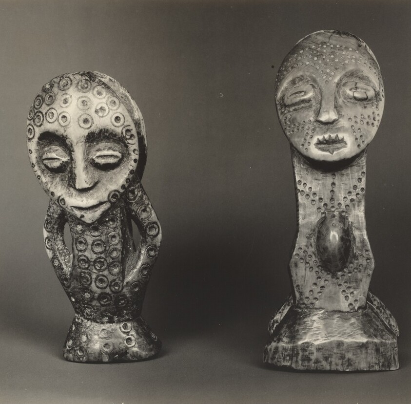 Amulet, Figure with Two Masks, and Amulet, Two Figures Embracing, WaRegga