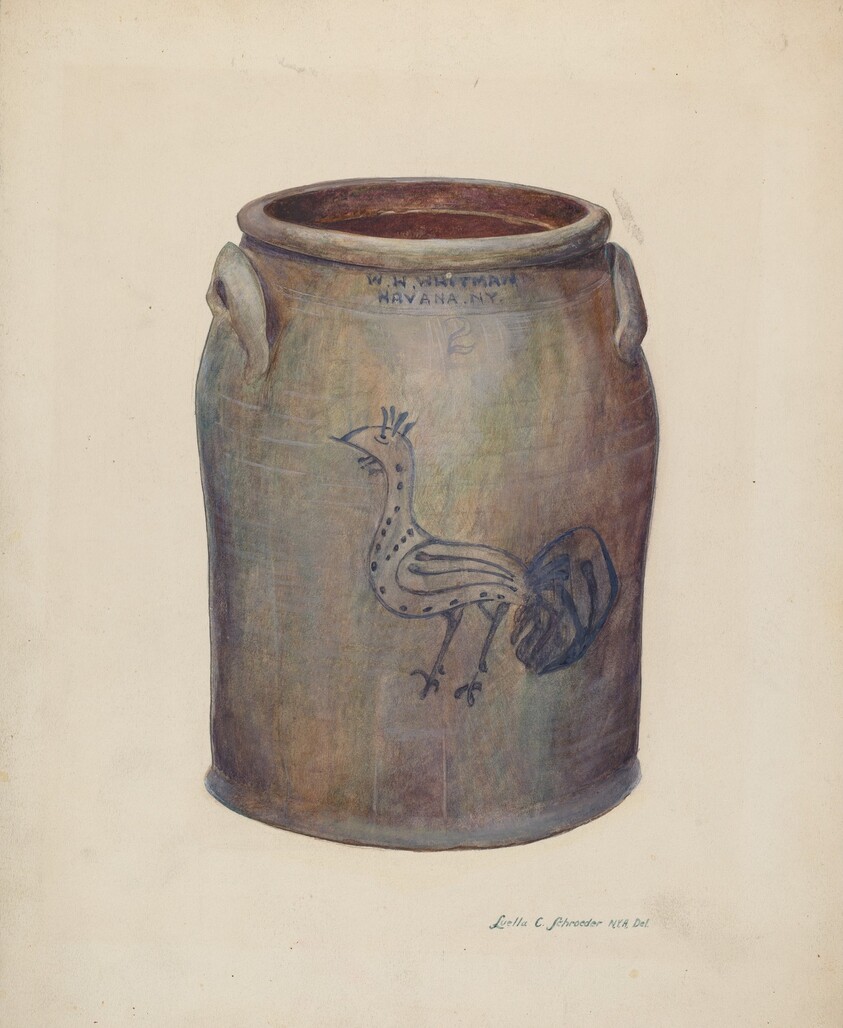 Gray Stoneware Crock