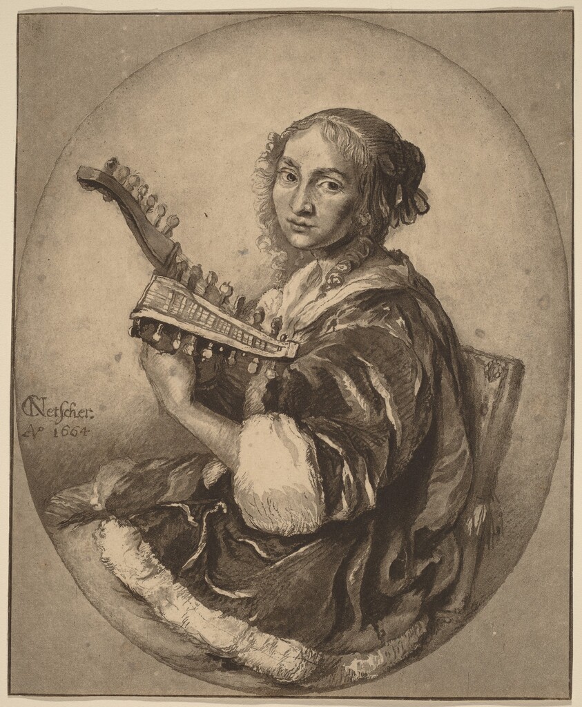 Lady with Double-Headed Lute