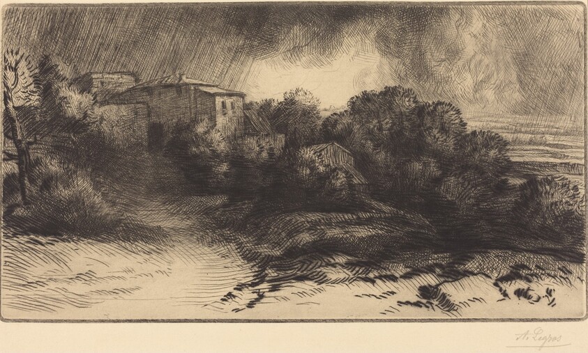 View of a Farm Seen in a Storm (La ferme de Brieux (Effet d'orage))