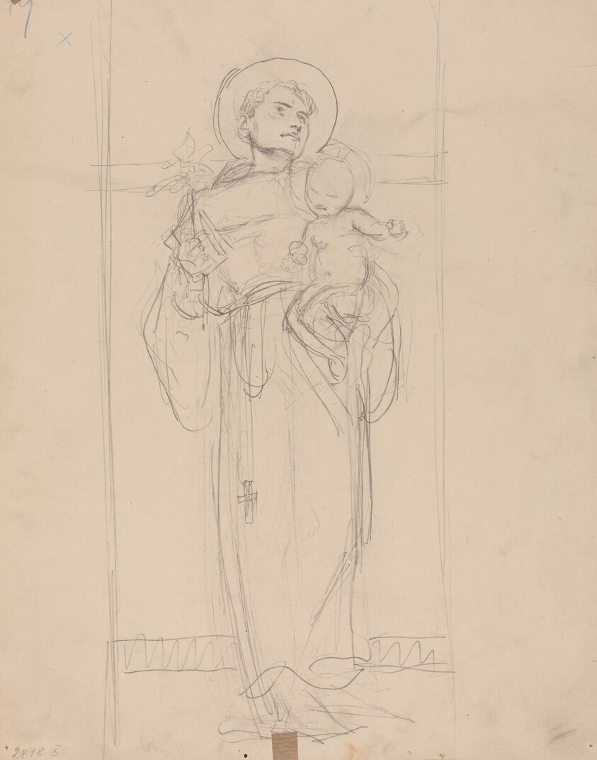 Standing Saint holding the Christ Child