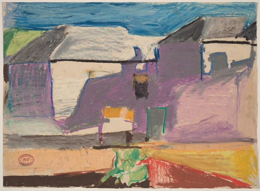 Untitled [landscape with buildings]