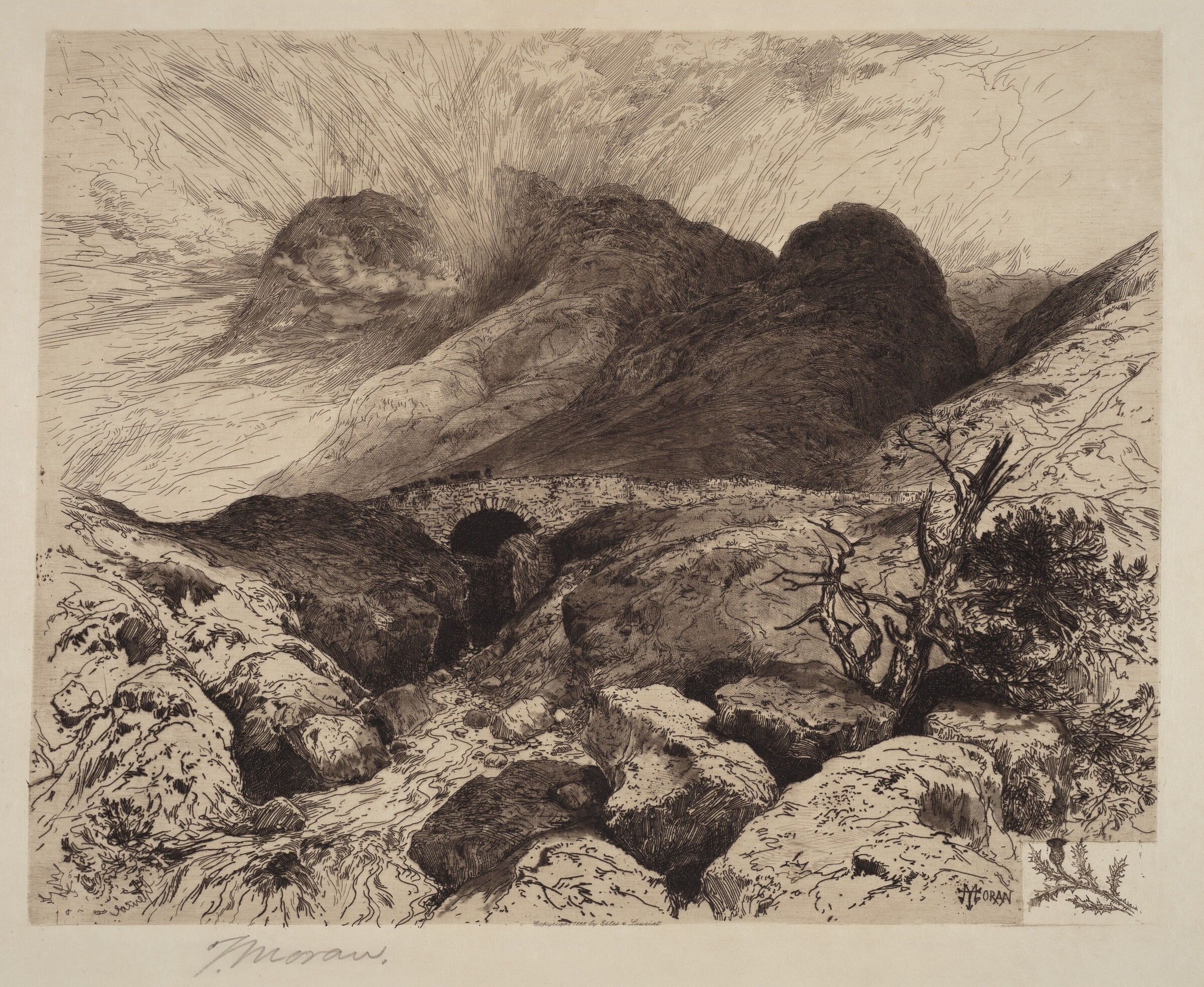 Bridge in the Pass of Glencoe—Scotland, Thomas Moran, 1882