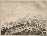View of the River Rhine, Jan van Aken after Herman Saftleven