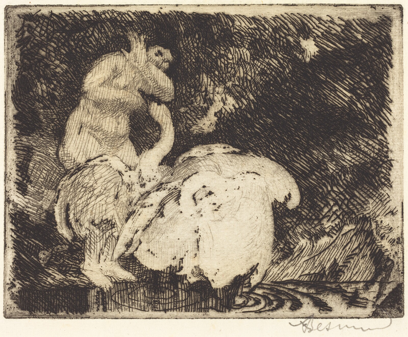 Leda Bathing (Léda au bain), Albert Besnard, 1913