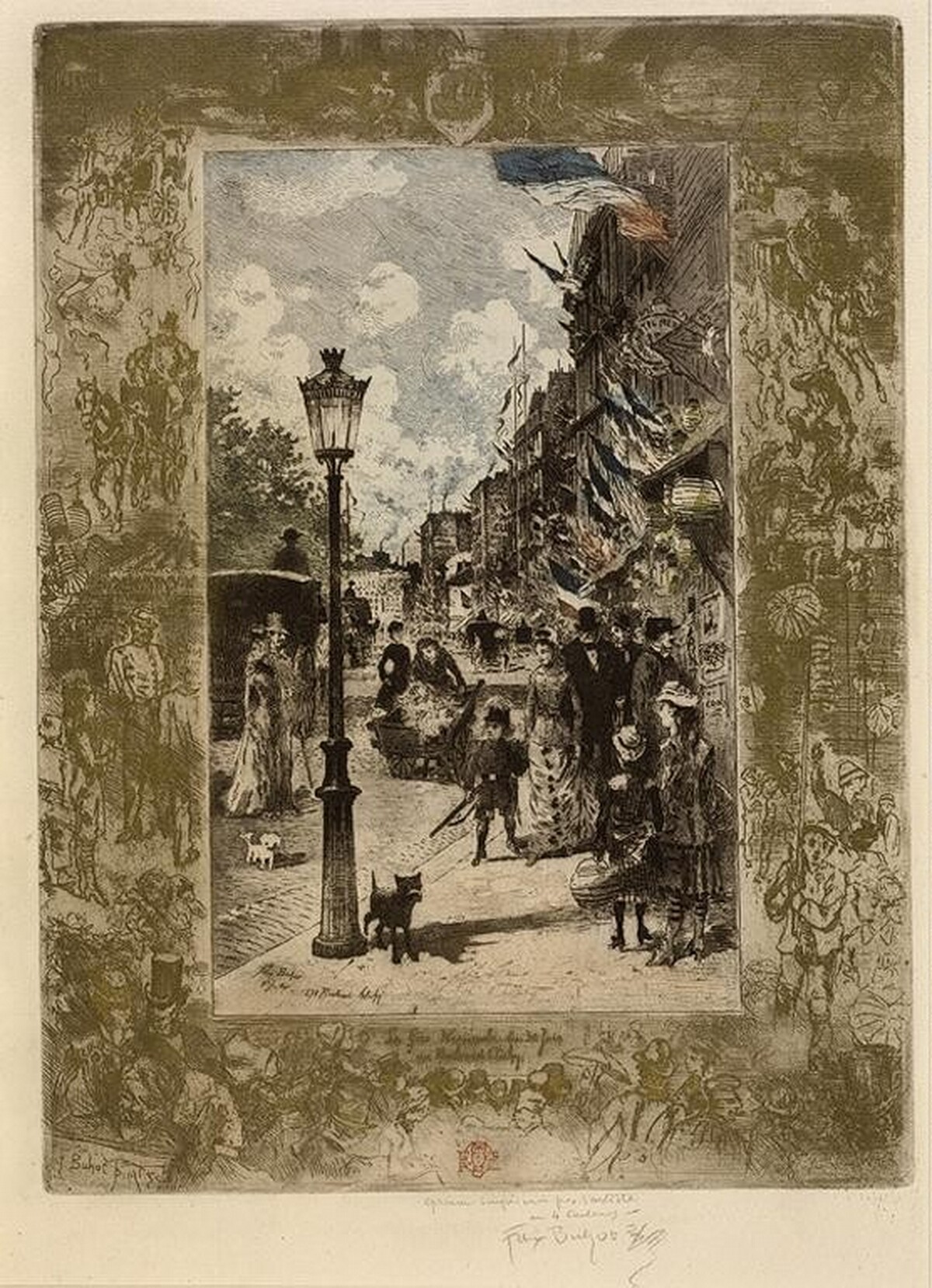 La Fête nationale au Boulevard Clichy (National Holiday on the Boulevard de Clichy)