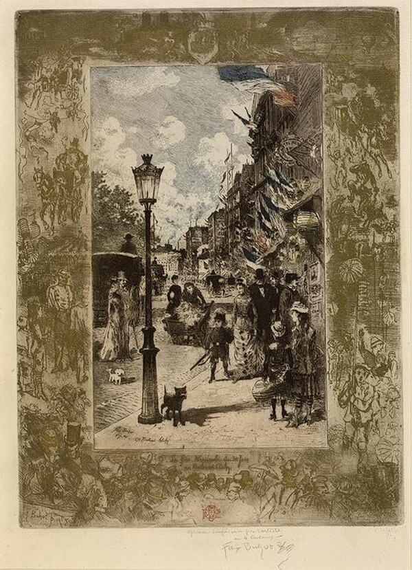 La Fête nationale au Boulevard Clichy (National Holiday on the Boulevard de Clichy)