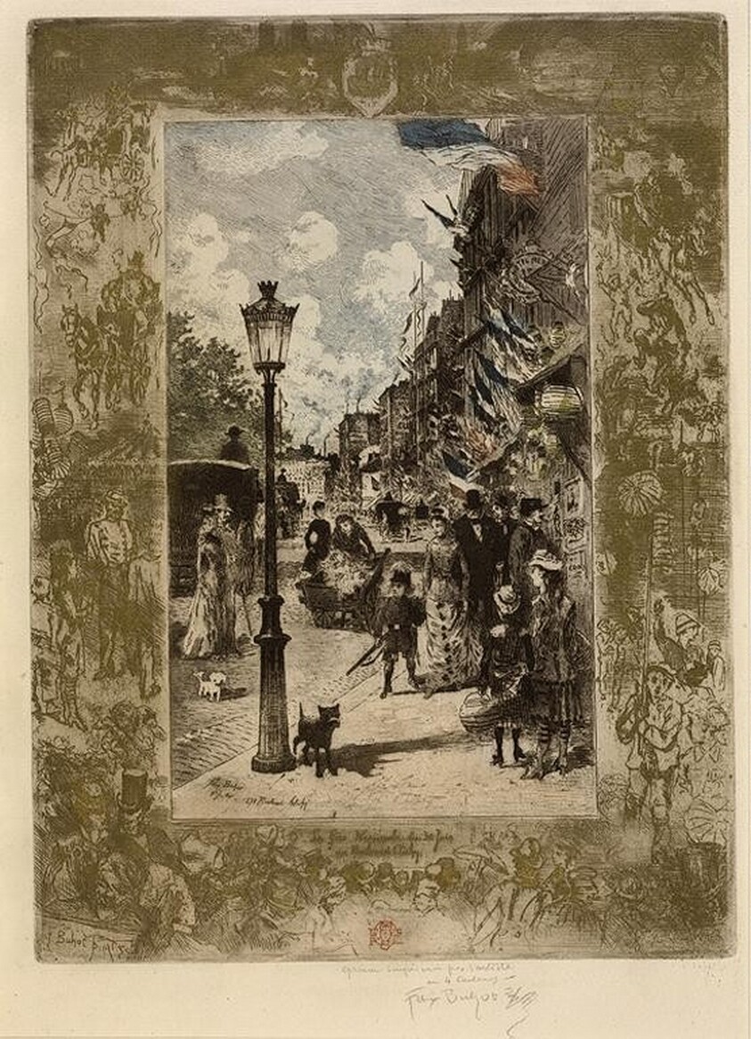 La Fête nationale au Boulevard Clichy (National Holiday on the Boulevard de Clichy)